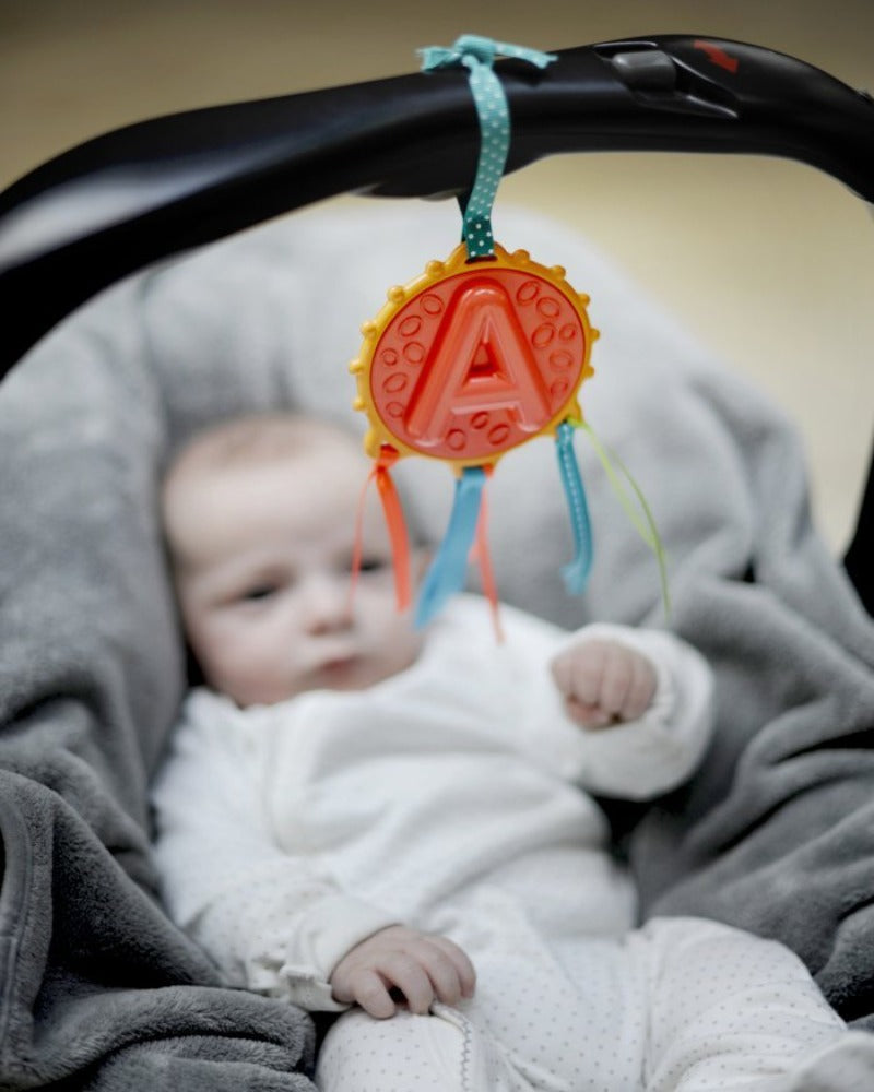 [Ebulobo] Alphabet Initial Name Baby Teething Teether Rattle Shaker - Letter A