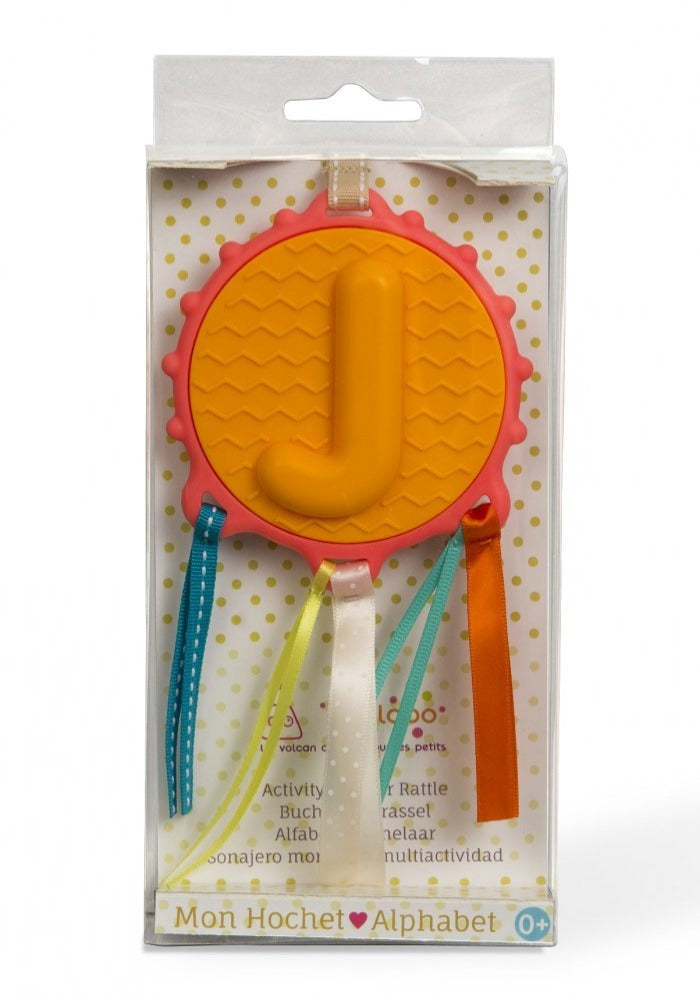 Baby Teething Teether Rattle Shaker - Letter J