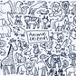 [Drawnby:] Animal Friends Washable Silicone Colouring Mat + 14pcs Markers Set