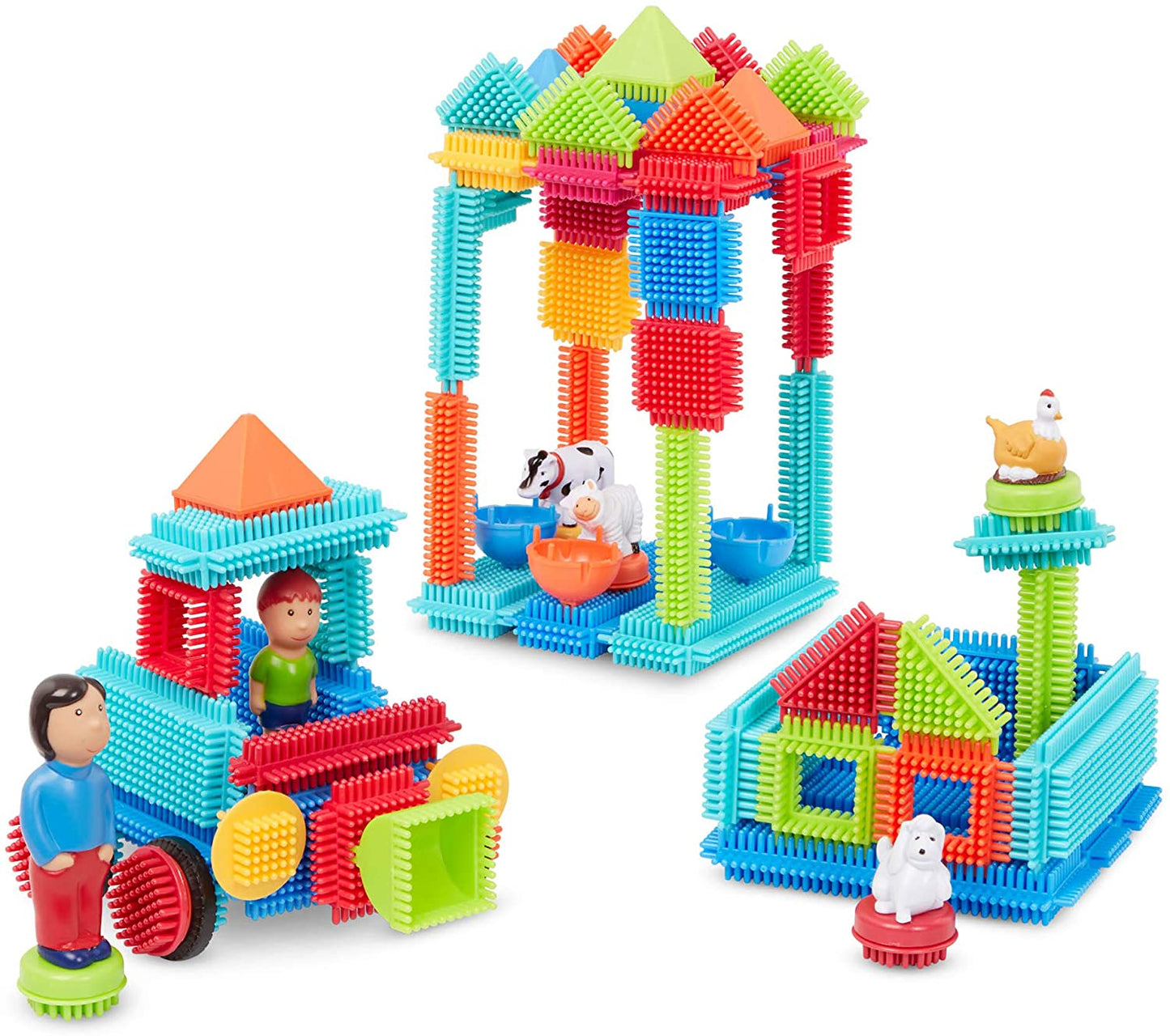 [Bristle Blocks by Battat] 85Pcs Blocks Big Value Case | STEM Creativity Building Toys