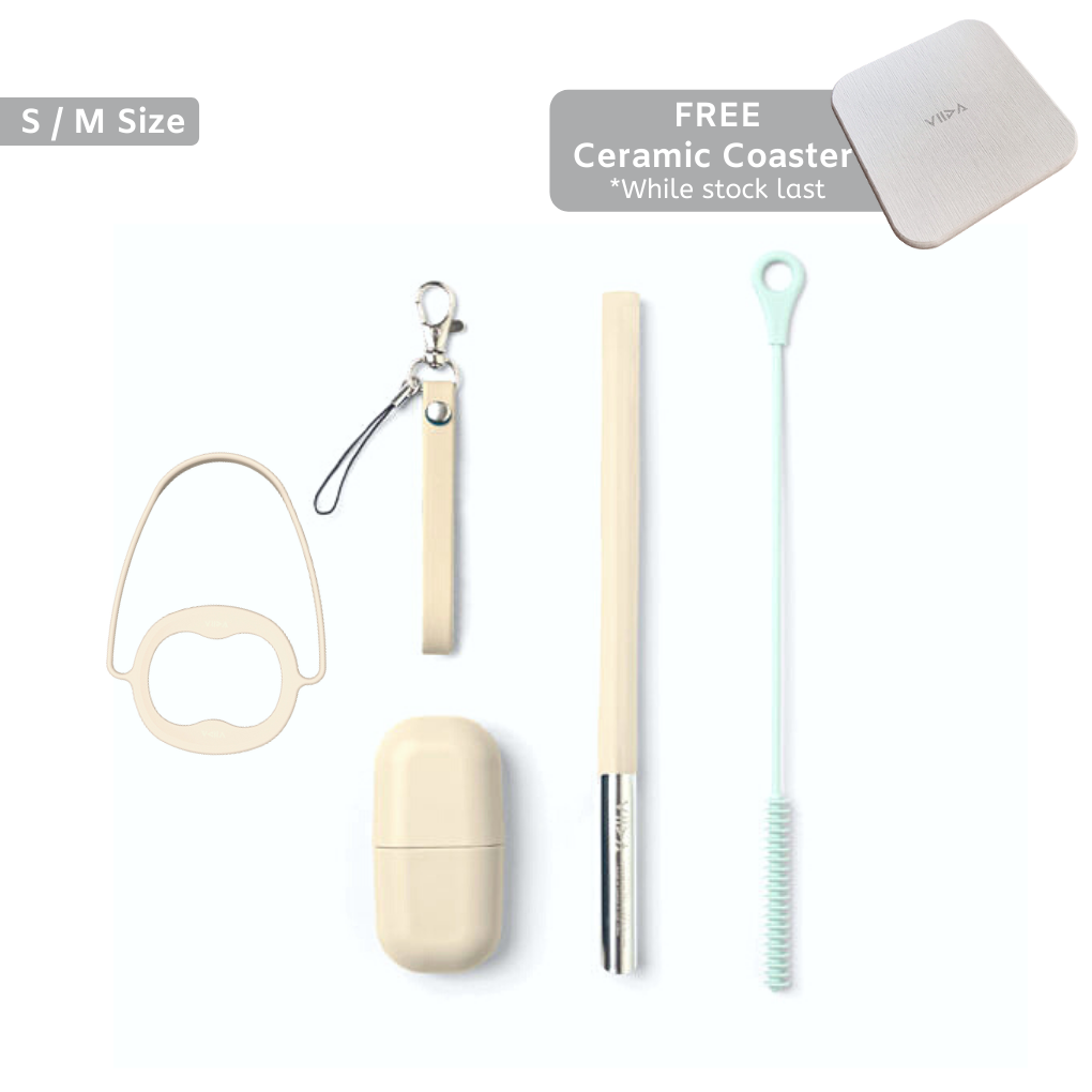 Morgen UiU Reusable Straw Set With Cup Holder and Coaster (Bundle Set)