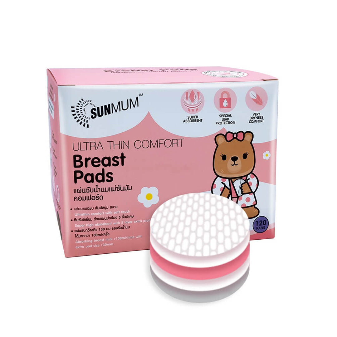 [SUNMUM] Super Absorbent Soft & Comfort Nursing Breast Pads - 30pcs / 60pcs / 120pcs per Box