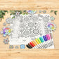 Drawnby:] Grouping 123 Washable Silicone Colouring Mat + 14pcs Markers Set