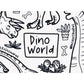 [Drawnby:] Dino World Washable Silicone Colouring Mat + 14pcs Markers Set