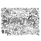 [Drawnby:] Dino World Washable Silicone Colouring Mat + 14pcs Markers Set