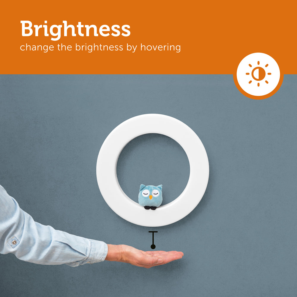 [Zazu] Multi Colour Wall Nightlight Operated by Hand Gestures with Adjustable Brightness & 3 Soft Toys