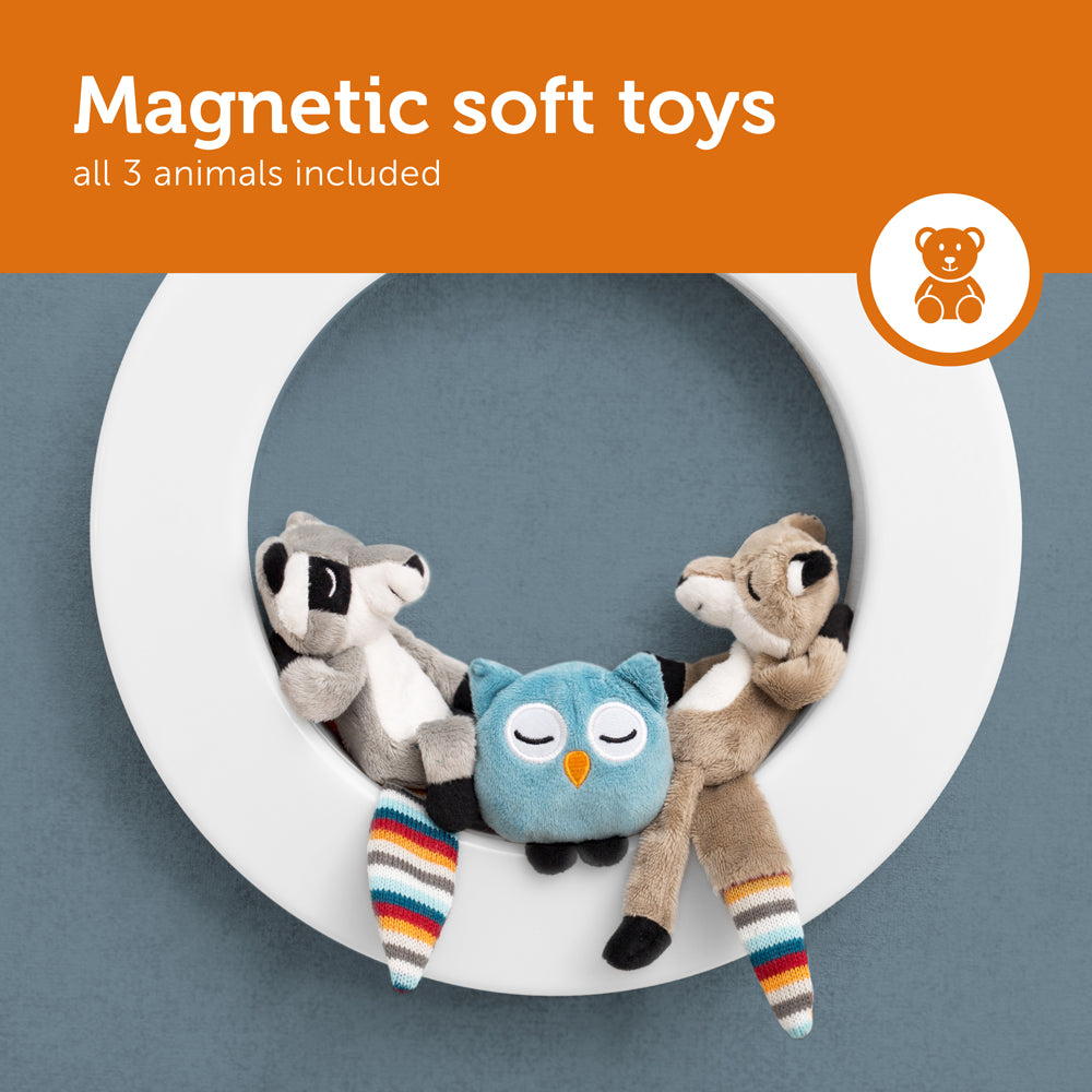 [Zazu] Multi Colour Wall Nightlight Operated by Hand Gestures with Adjustable Brightness & 3 Soft Toys
