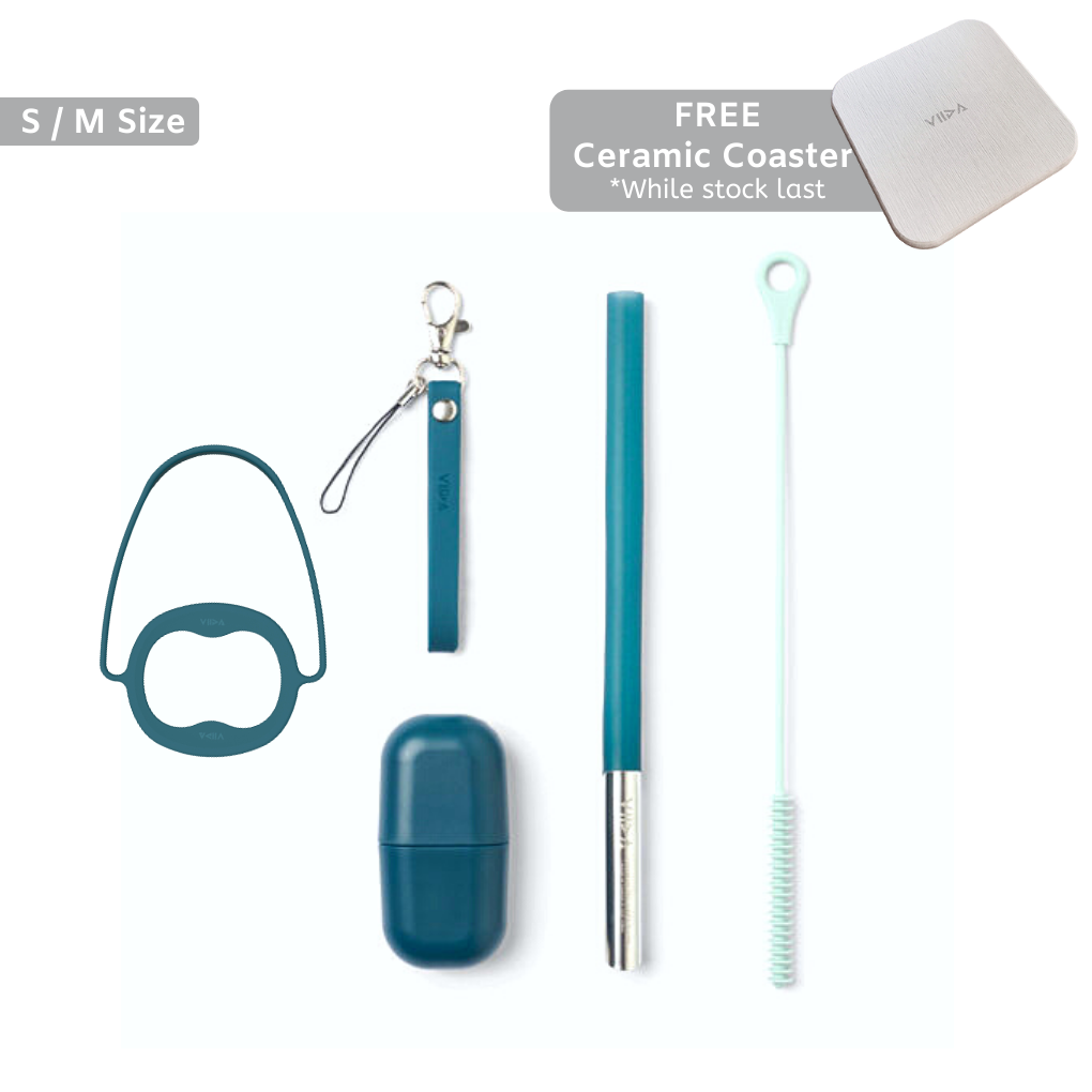 Morgen UiU Reusable Straw Set With Cup Holder and Coaster (Bundle Set)
