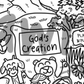 [Drawnby:] God's Creation Washable Silicone Colouring Mat + 14pcs Markers Set