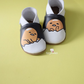 [TinySoles] Pre-walkers Soft Soled Baby Walking Shoes - Gudetama Black in Size L - 100% Genuine Leather
