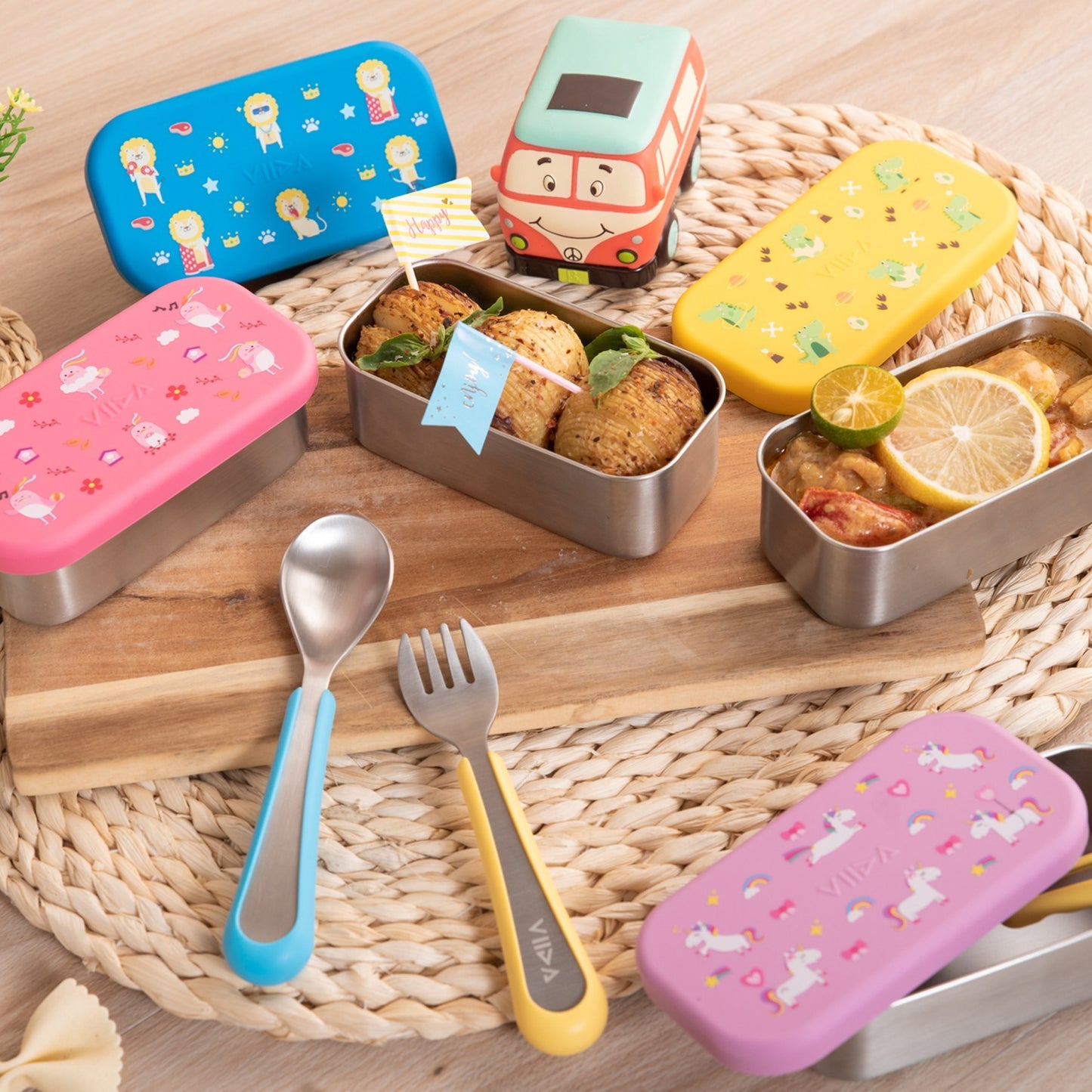 [VIIDA] The Joy Small Karrie Stainless Steel Lunch Box - LFGB Germany Certified Safe
