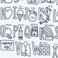 [Drawnby:] Learning ABC Washable Silicone Colouring Mat + 14pcs Markers Set