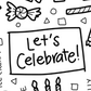 [Drawnby:] Let's Celebrate Washable Silicone Colouring Mat + 14pcs Markers Set