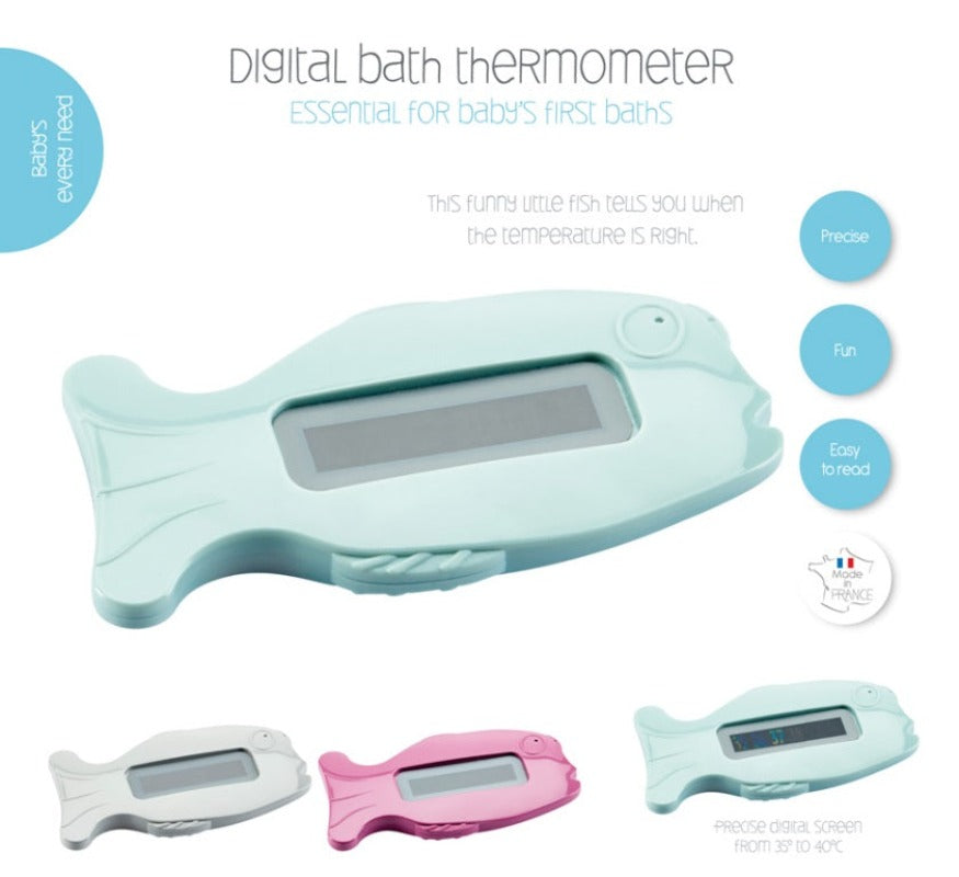 [Thermobaby] Digital Bath Thermometer, No Battery Required, Made in France
