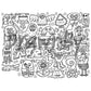 [Drawnby:] Monster Mash Washable Silicone Colouring Mat + 14pcs Markers Set