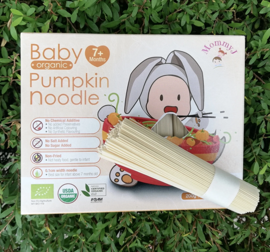[MommyJ] Organic Baby Noodles, Broccoli / Tomato / Pumpkin Noodles 7m+ (40g x 5 bundles)