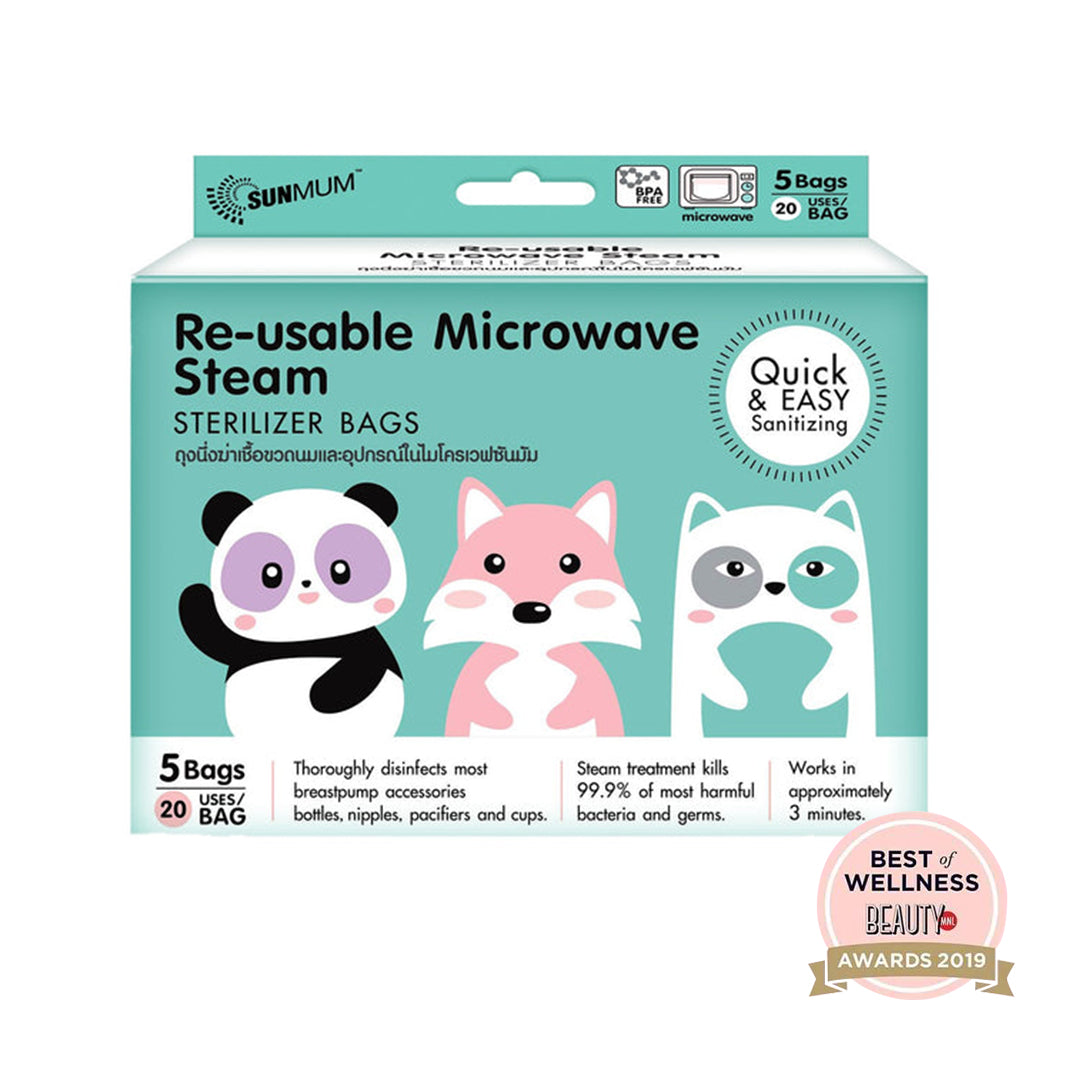 [SUNMUM] Reusable Colourful Microwave Sterilizer Bags | 5 Bags/ Box