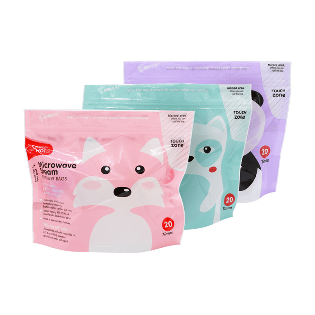 [SUNMUM] Reusable Colourful Microwave Sterilizer Bags | 5 Bags/ Box