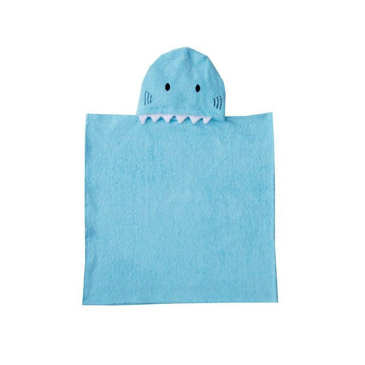 Blue Shark Hooded Poncho Towel