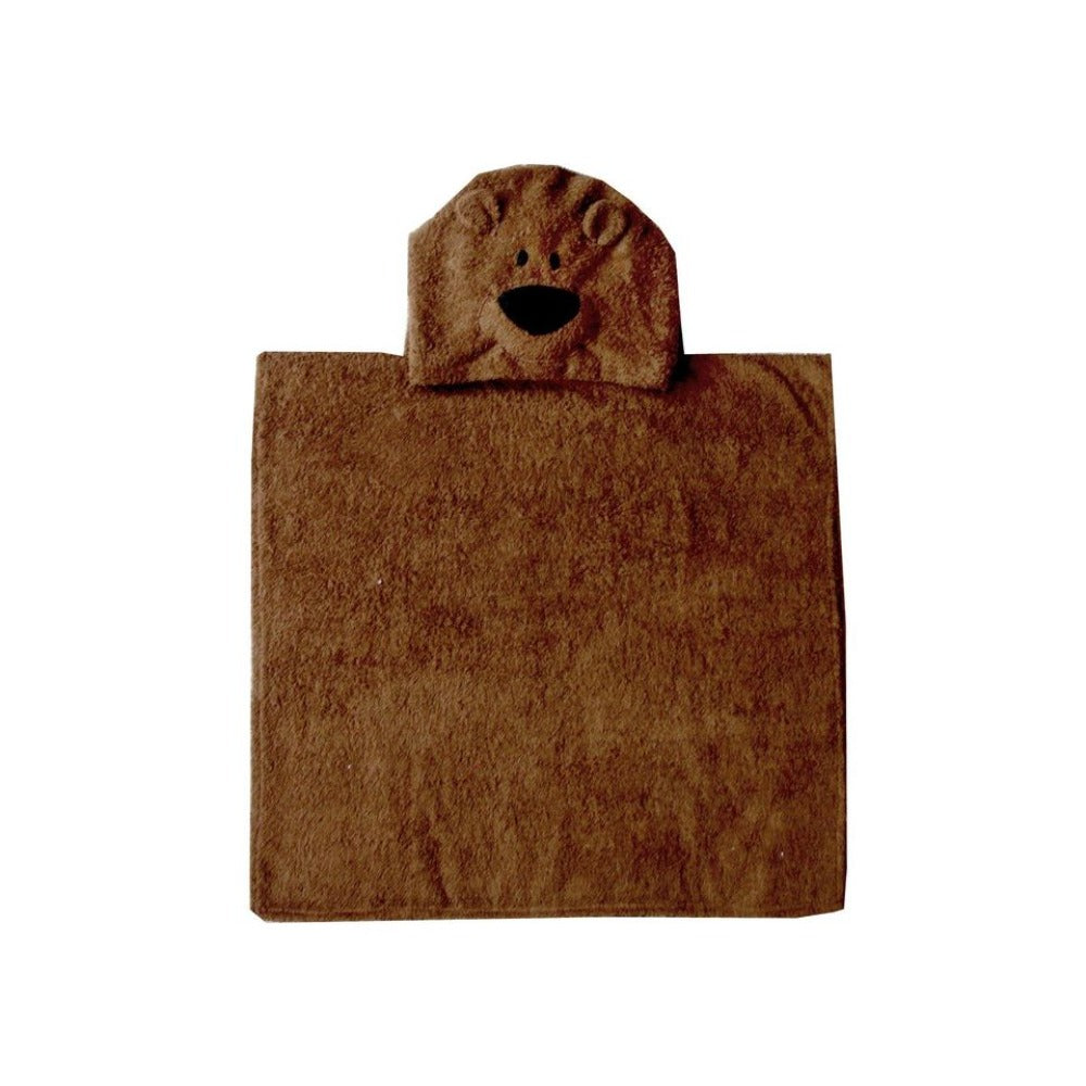 Brown Bear Hooded Poncho Towel