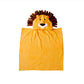 Orange Lion Hooded Poncho Towel