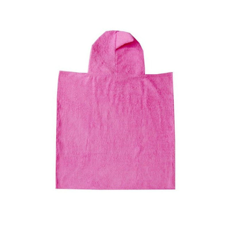 Pink Shark Hooded Poncho Towel