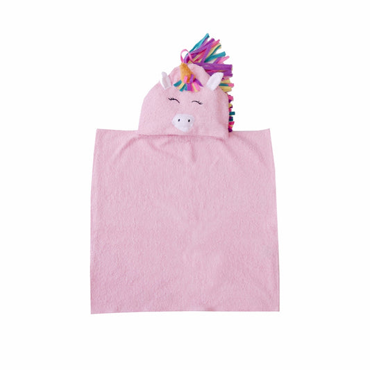 Pink Unicorn Hooded Poncho Towel
