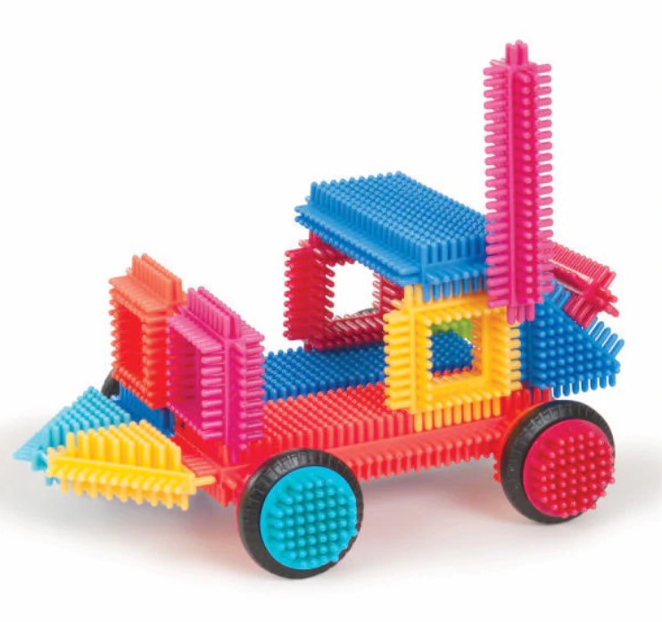 [Bristle Blocks by Battat] 36Pcs Basic Builder Block | STEM Creativity Building Toys