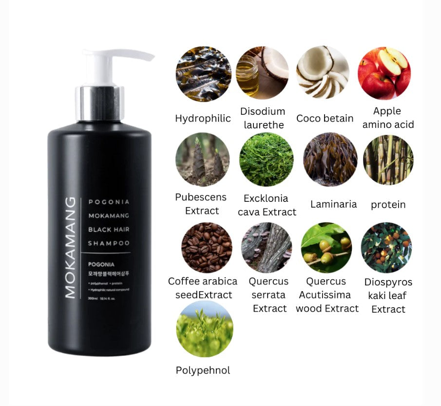 [Pogonia] Mokamang Black Hair Shampoo 300ml