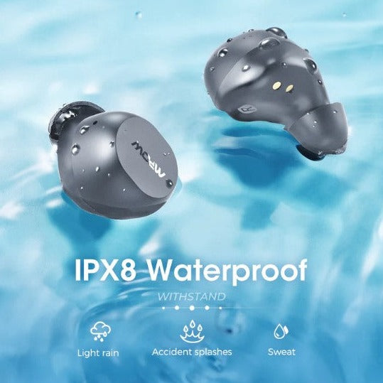 [Mpow] M12 Wireless Bluetooth Earbuds with Mic | IPX8 Waterproof | Dual Mode