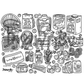 [Drawnby:] Singapura Childhood Washable Silicone Colouring Mat + 14pcs Markers Set