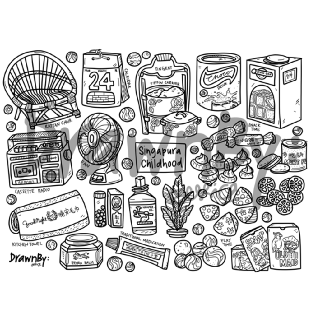 [Drawnby:] Singapura Childhood Washable Silicone Colouring Mat + 14pcs Markers Set