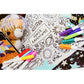 [Drawnby:] Space Adventures Washable Silicone Colouring Mat + 14pcs Markers Set