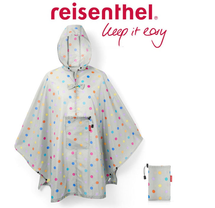 [Reisenthel] Mini Maxi Poncho Raincoat with Pocket Foldable and Portable for Adult