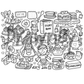 [Drawnby:] Tea Party Washable Silicone Colouring Mat + 14pcs Markers Set - Available in 30 Designs
