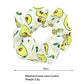 Summer Avocado Fruit Print Scrunchies Elastic Hair Ropes Women Hair Accessories