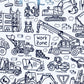 [Drawnby:] Work Zone Washable Silicone Colouring Mat + 14pcs Markers Set