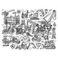 [Drawnby:] Work Zone Washable Silicone Colouring Mat + 14pcs Markers Set