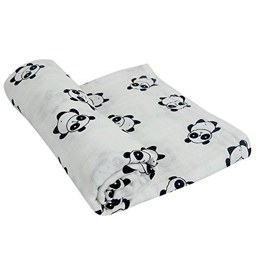 [Bebe Living] Baby Toddler Muslin Swaddle / Blanket - Panda Design