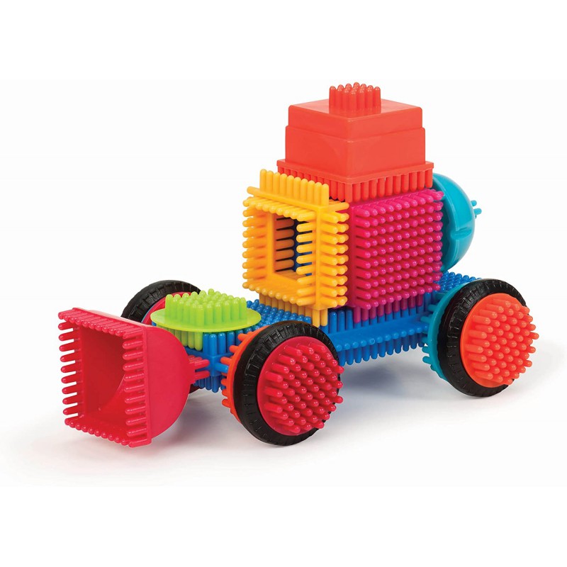 [Bristle Blocks by Battat] 80Pcs Blocks Big Value Case | STEM Creativity Building Toys