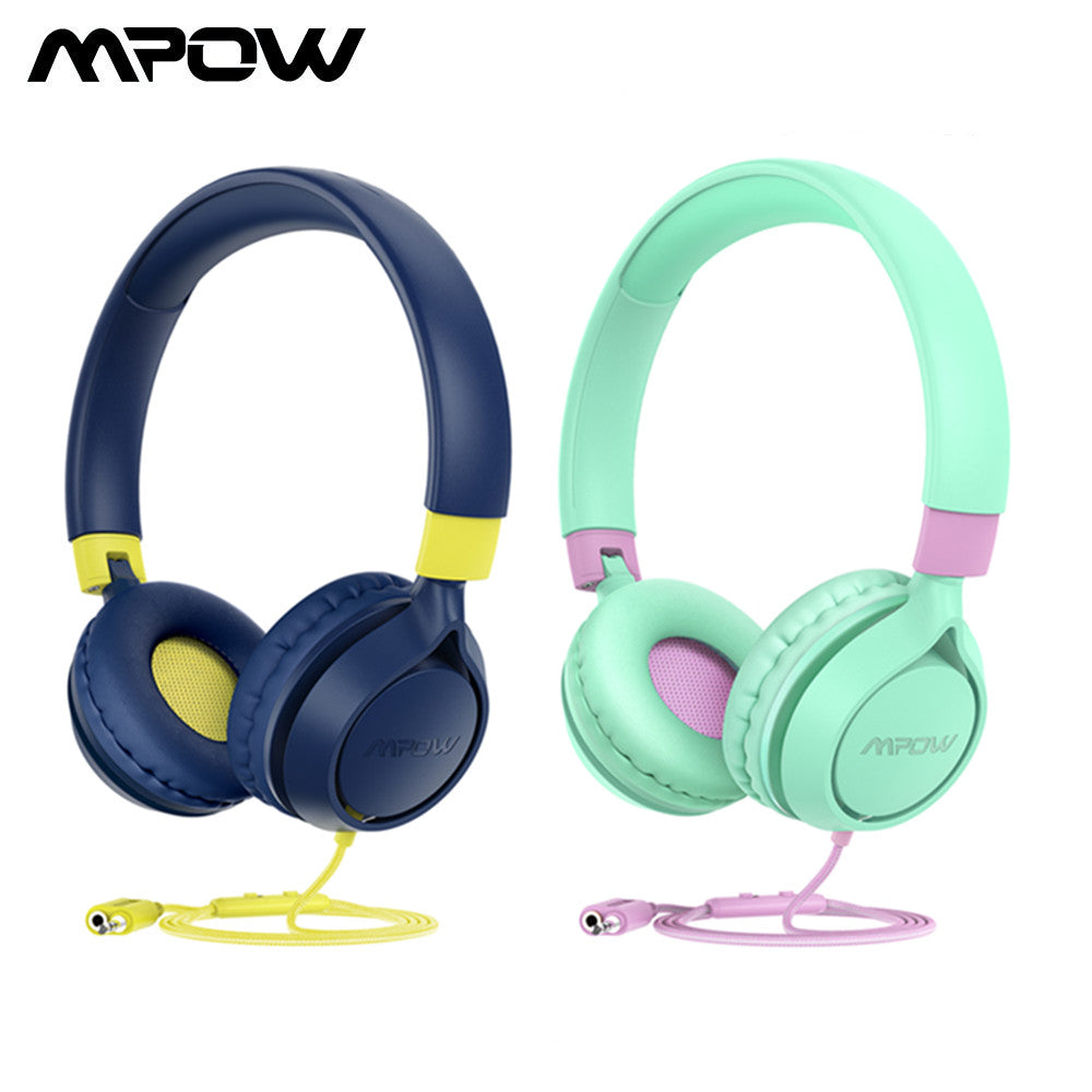 [Mpow] Wired Foldable Headsets for Kids, Headphones with Microphone, Volume-Limiting 85/94dB