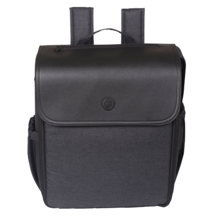 [Lulyboo] Cubby Diaper Bag Backpack, Full Open Cabinet and Padded Changing Station, Removeable Caddy with Two Drink Holders and Angled Cell Phone Storage, Universal Stroller Hanger