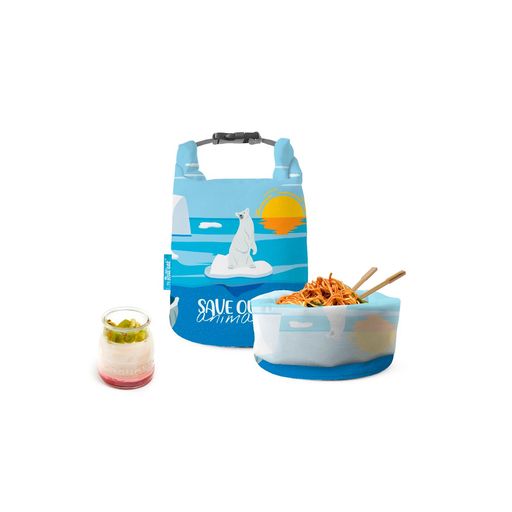 [Roll'Eat] Grab N Go SAVE OUR ANIMALS -  Reusable Food Bag with Snap Buckle Handle
