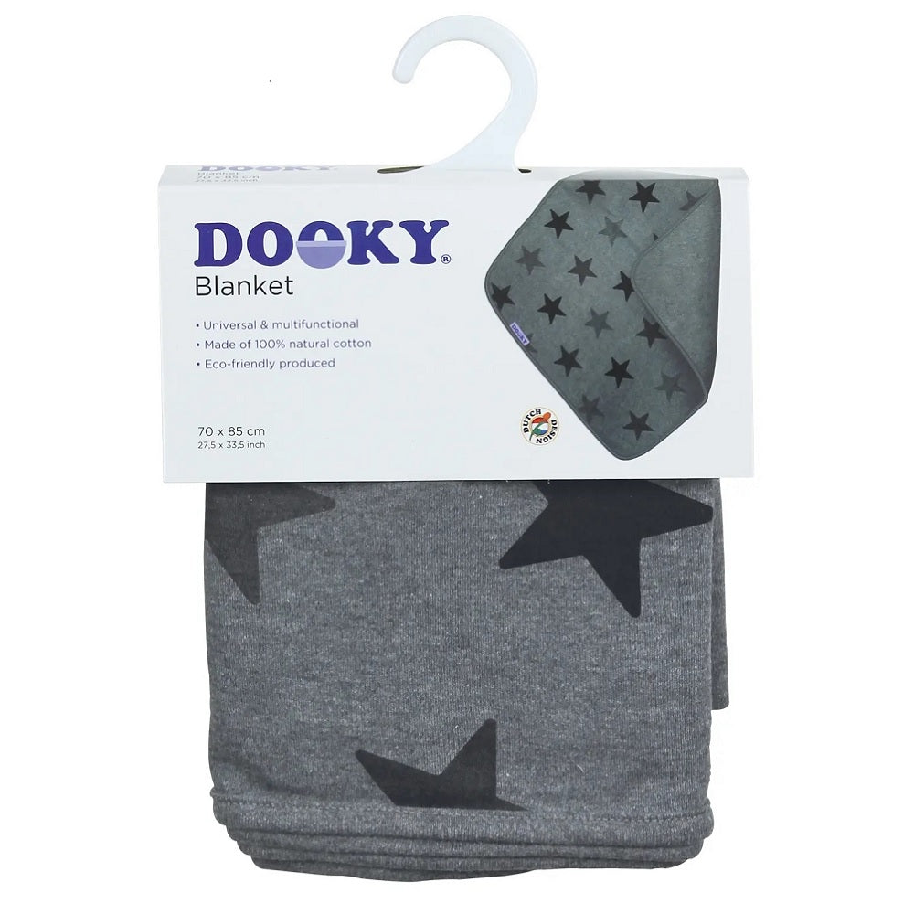 [Dooky] Reversible Blanket, Grey / Grey Stars
