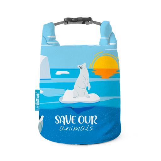 [Roll'Eat] Grab N Go SAVE OUR ANIMALS -  Reusable Food Bag with Snap Buckle Handle