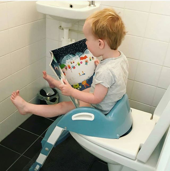 [Thermobaby] Kiddyloo Foldable Toilet Trainer with Adjustable Step, Made in France - 18months+